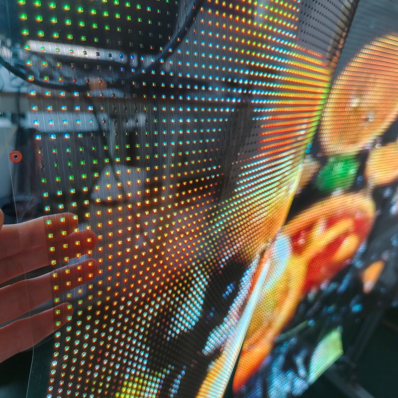 The Response Time Performance of Adhesive Transparent LED Film
