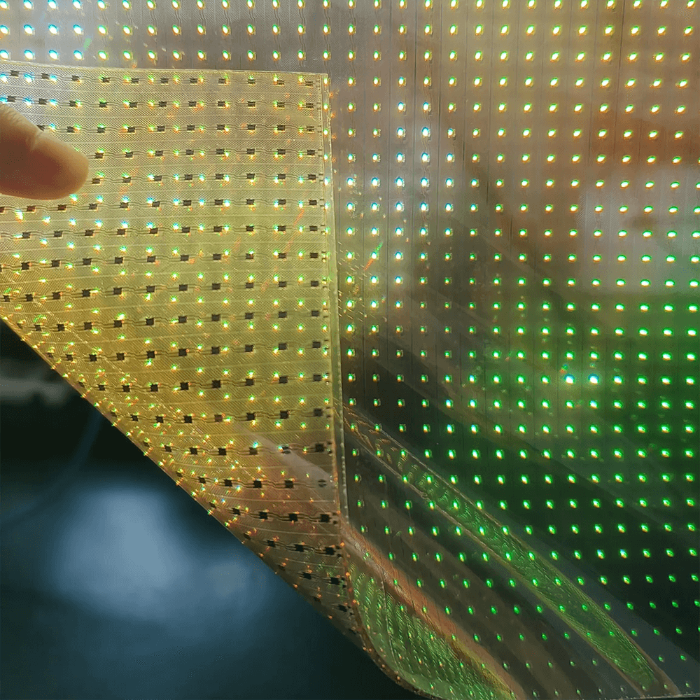 Do Transparent Led Film support split-screen display?