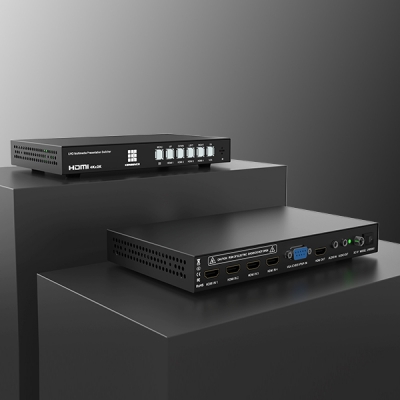 Professional video conference system 4K@60Hz 4:4:4  4 input 1output hdmi to vga converter